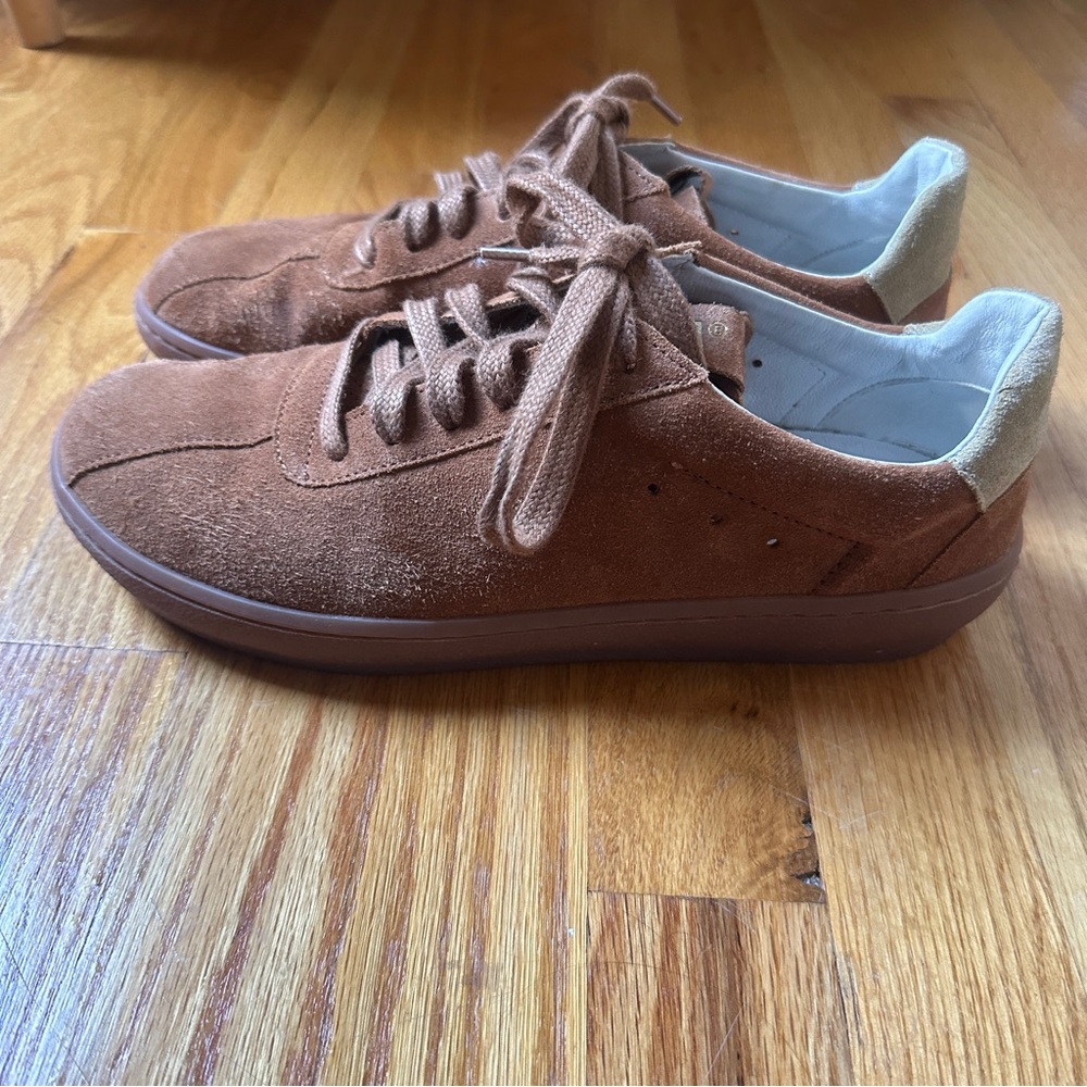 VIBAe Mens 43 Tan Gum Sydney Bio Suede Barefoot Shoes